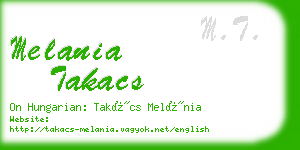 melania takacs business card